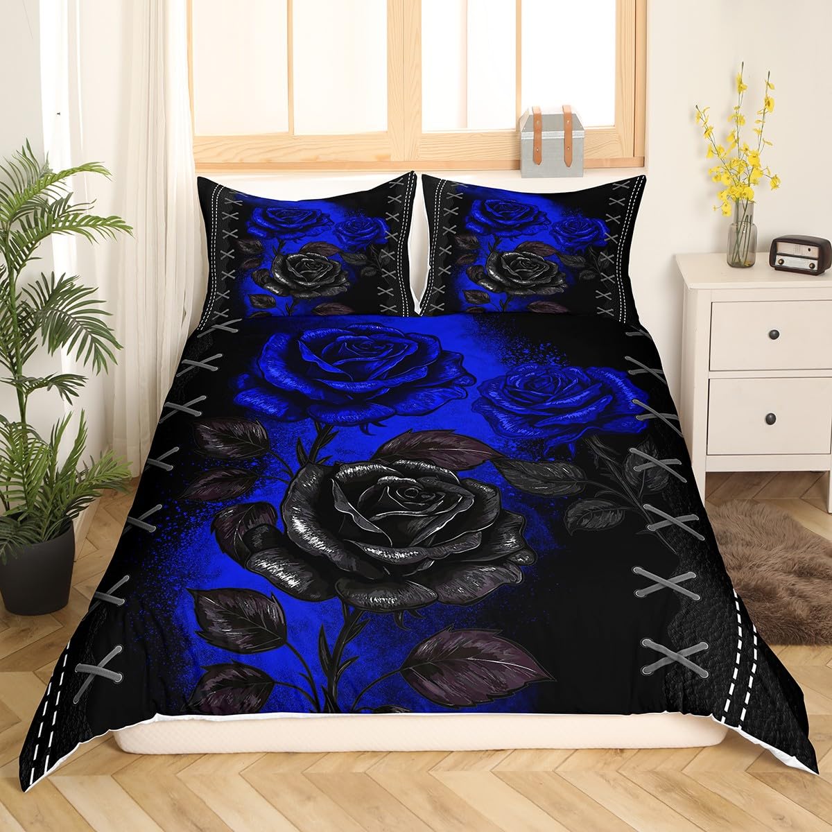 Manfei Roses Duvet Cover Set Single Size - Image 3