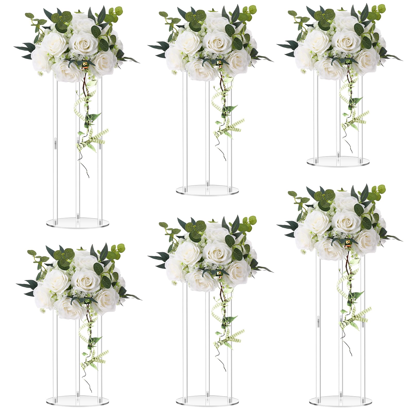 Vase en acrylique de mariage Teenyyou pour une décoration de table de fête moderne et épurée