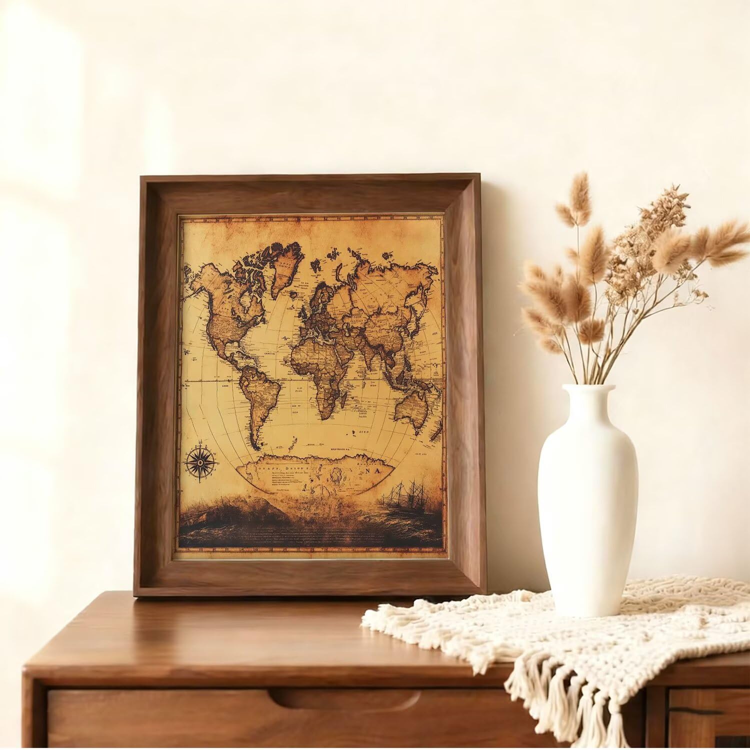 Diamond Painting Retro Karte Diamant Painting Bilder DIY Kreativ Set für Erwachsene Full Drill Cross Stickerei Malerei Kits 100x135 cm Mosaik Bastelset Kinder, für Haus Wohnzimmer Herbstdeko W-j-720