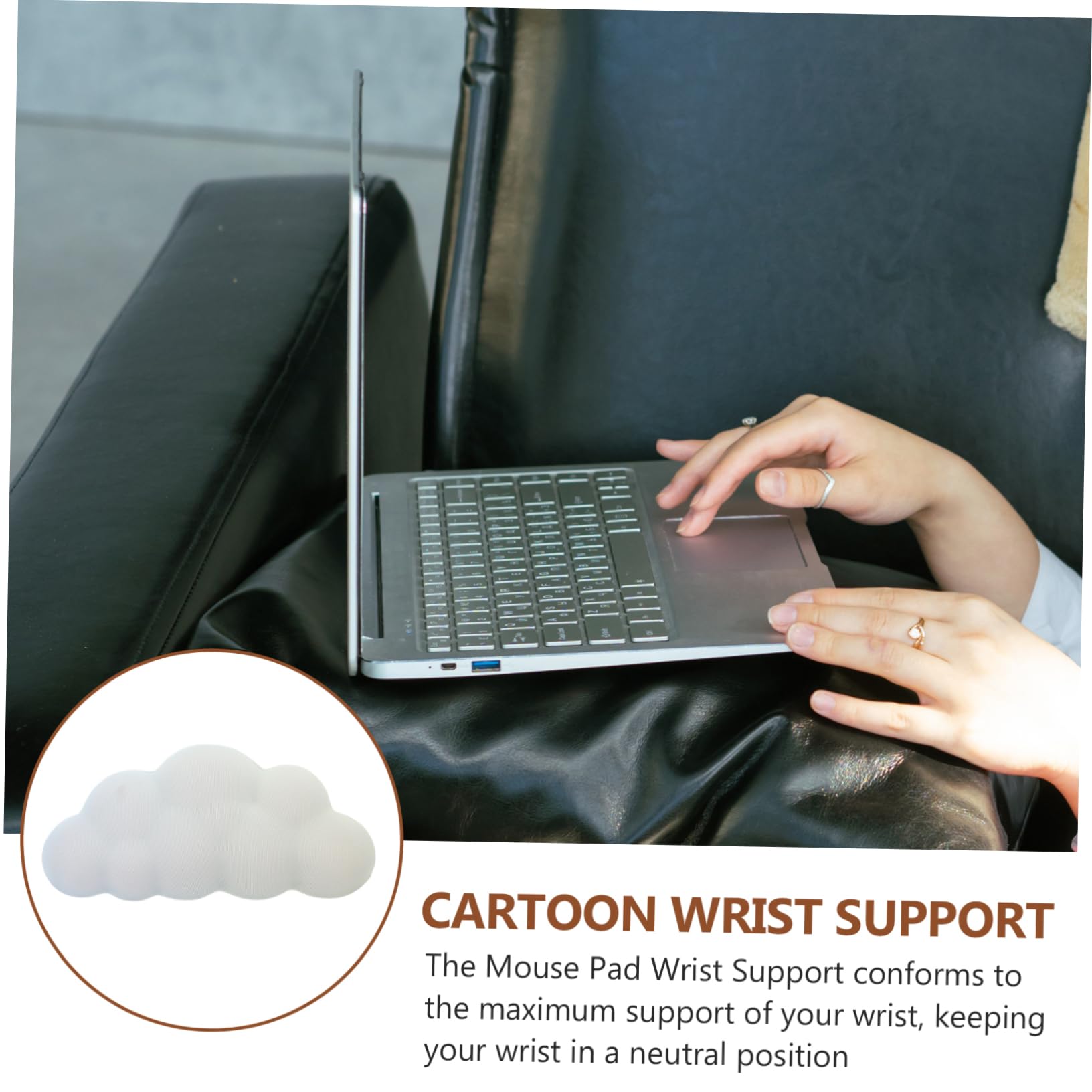 Angoily 5 Stück Cloud Ergonomisches Handgelenkstütze Mauspad Komfortable Handunterstützung für Computer Büro Gaming Entlastung für Handgelenke Langlebiges Silikon Design