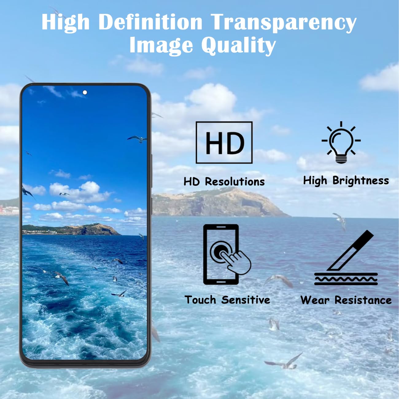 H&LYCYJ Original Display Bildschirm für Xiaomi 12t/12t Pro 5G OLED 22081212UG 22081212G LCD Bildschirm Ersatz Assembly kit（Schwarz mit Rahmen,Fingerabdruckunterstützung）