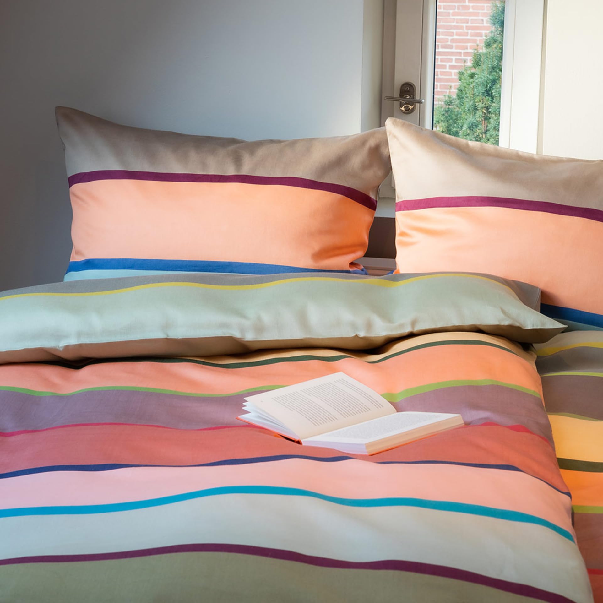 Remember Bettwäsche Cambridge 135 x 200 cm – Mako-Satin Bettwäsche Set aus 100% Baumwolle, 2-teilig mit Reißverschluss, farbenfrohe Designer Bettwäsche, atmungsaktiv & temperaturausgleichend