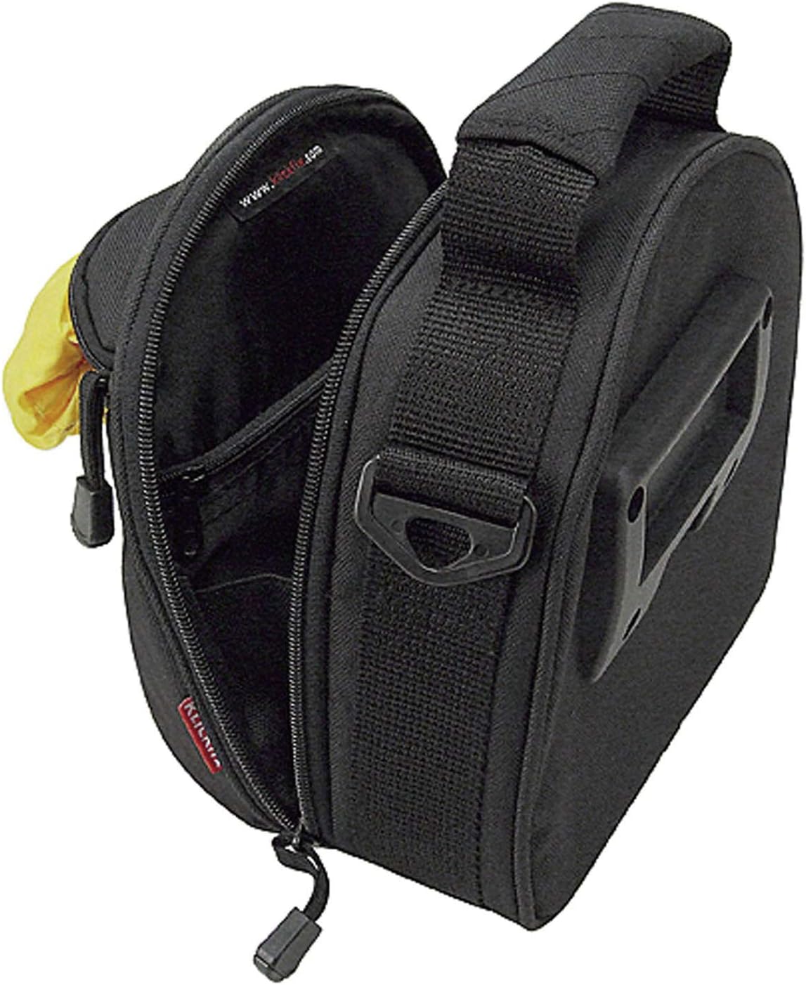 RIXEN & KAUL Smile Cycle Front Bag, Black, W 7.9 x H 8.3 x D 4.7 inches (20 x 21 x 12 cm)