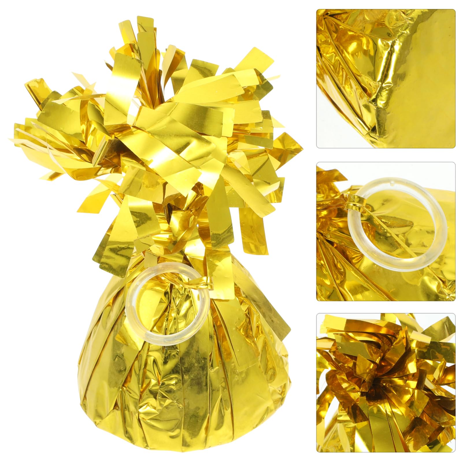 Blocchi Peso per Palloncini Oro 5 Pezzi, Foglio Alluminio