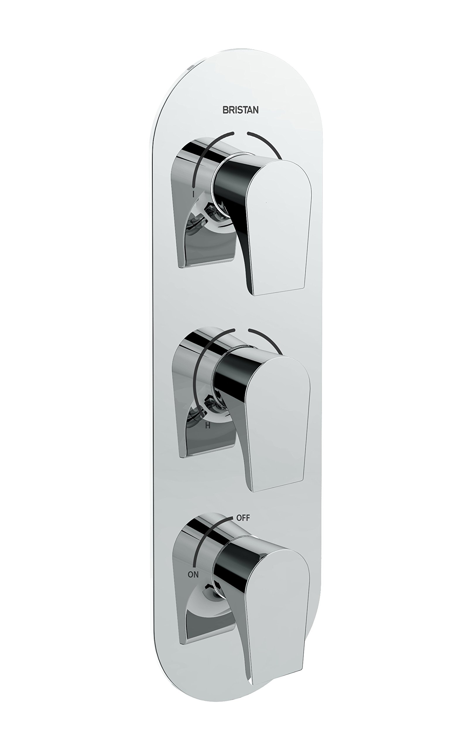 Bristan HOU SHC3DIV C Hourglass Recessed Dual Control Shower Valve with Two Outlet Diverter and Stopcock, Chrome
