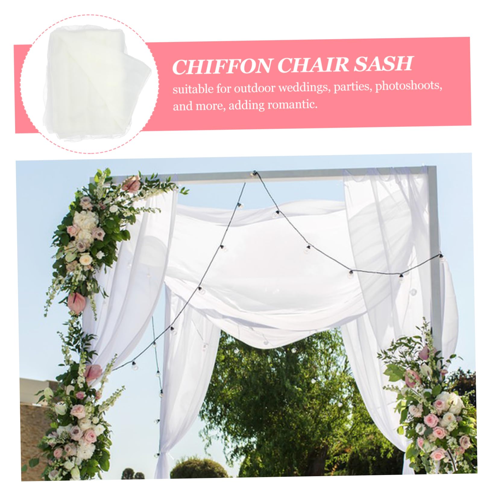 ULDIGI Ceiling Drape for Weddings and Parties Elegant Sheer Organza Arch Decoration Soft Drapery for Home Events and Photography Versatile Wedding Backdrop