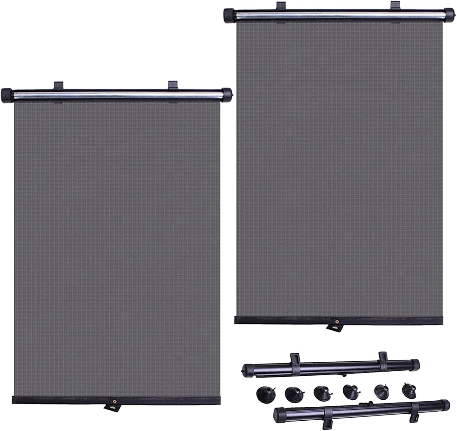 Car Roller Shade, Retractable Car Window Shade, 2 Pack Sun