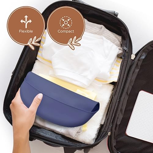 Miniatura 6 de Baberos de silicona para bebés, babero impermeable sin BPA con bolsillo, apto para lavavajillas con recogedor de alimentos