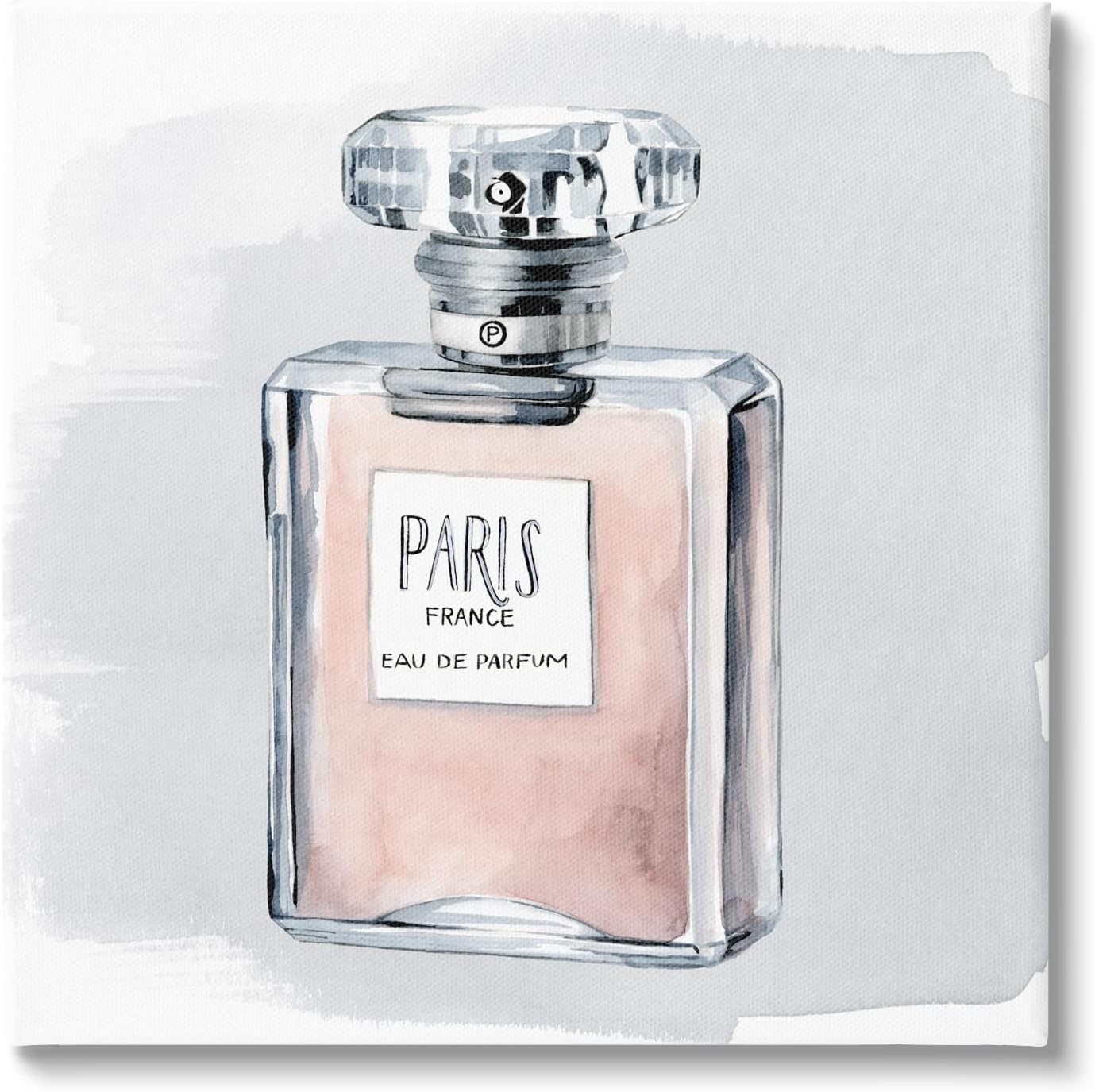 Stupell Industries Glam Perfume Bottle Pink Paris Watercolor Detail, Design by Grace Popp