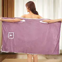 Roupões de banho vestíveis de secagem rápida para mulheres vestido de toalha absorvente macio com bolso ajustável spa roupão de banho adequado para viagens
