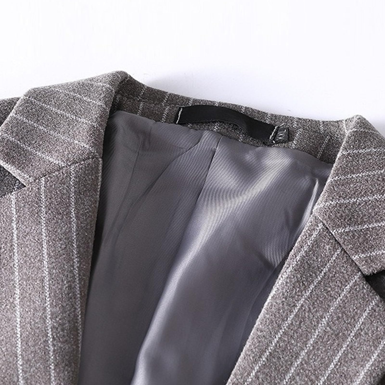 Completo da Uomo Elegante Slim Fit gessato da 2 Pezzi, Monopetto, Blazer e Pantaloni Cerimonia