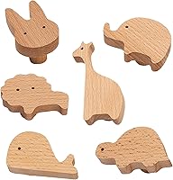 Vista 10 de 12 Set Wood Animal Furniture Knobs Decorative Wood Dresser Knobs with Screws Dresser Pulls Wood Marine Woodland Animals Knobs Cabinet Knobs Nursery