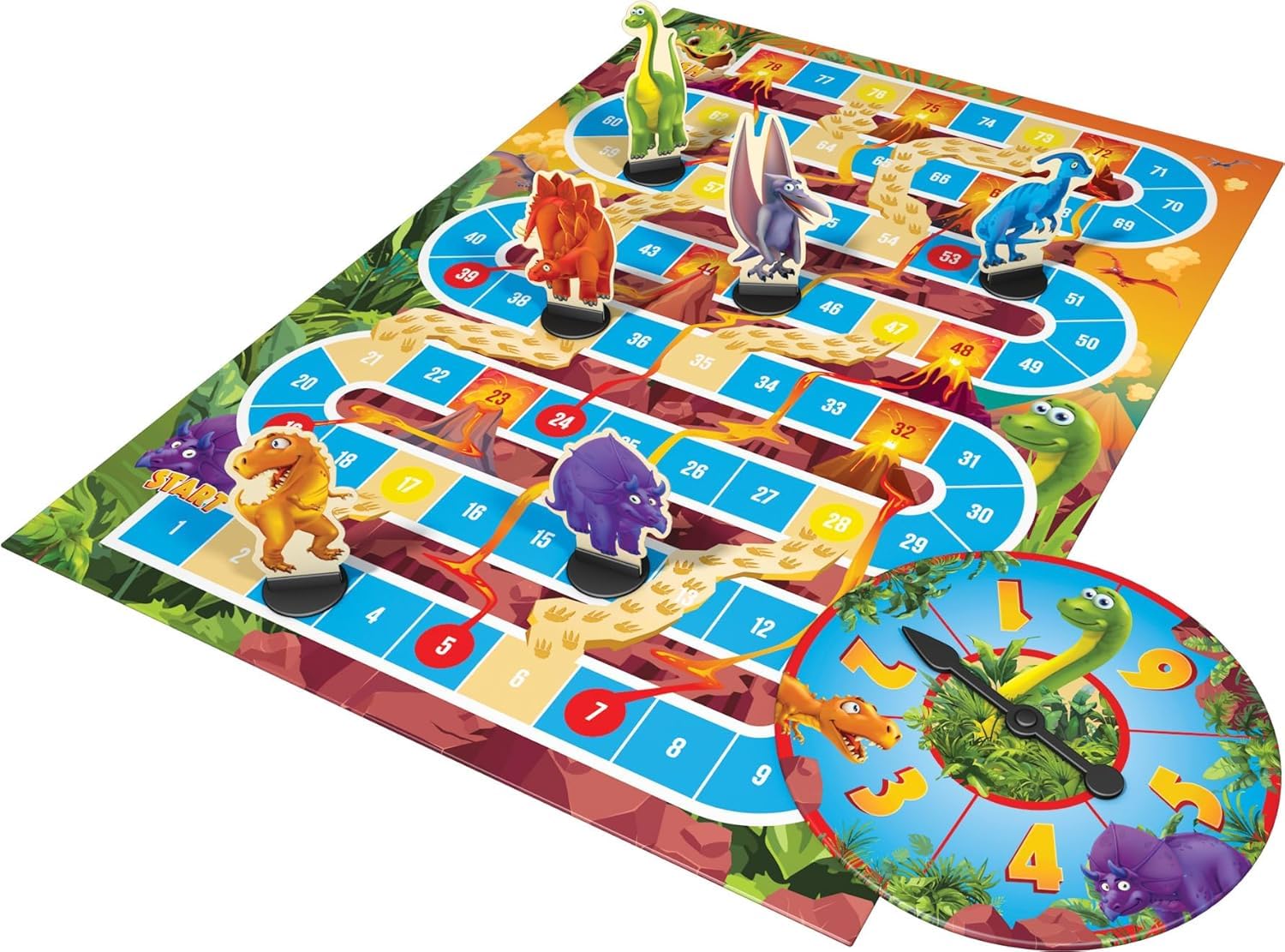 Dinosaur Snakes & Ladders, 9.84 x 14.17 x 0.04 inches - Image 2