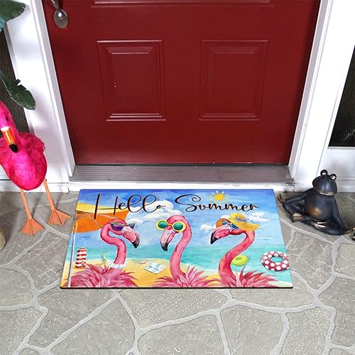 Miniatura 4 de Tapete de verano, amarillo girasol, para interiores y exteriores, antideslizante, de verano, para entrada, porche, puerta de bienvenida de verano,