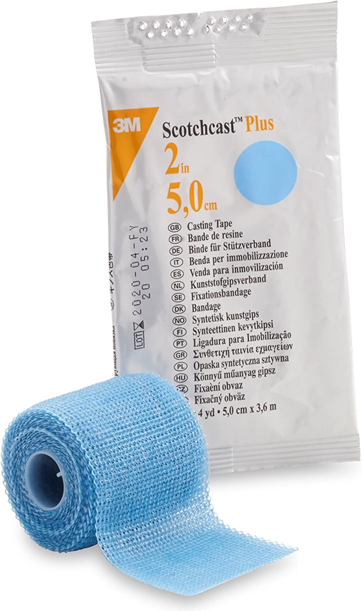 3M Scotchcast 82002L Plus Casting Tape, Light Blue 2" x 4 Yard (Pack of 10)