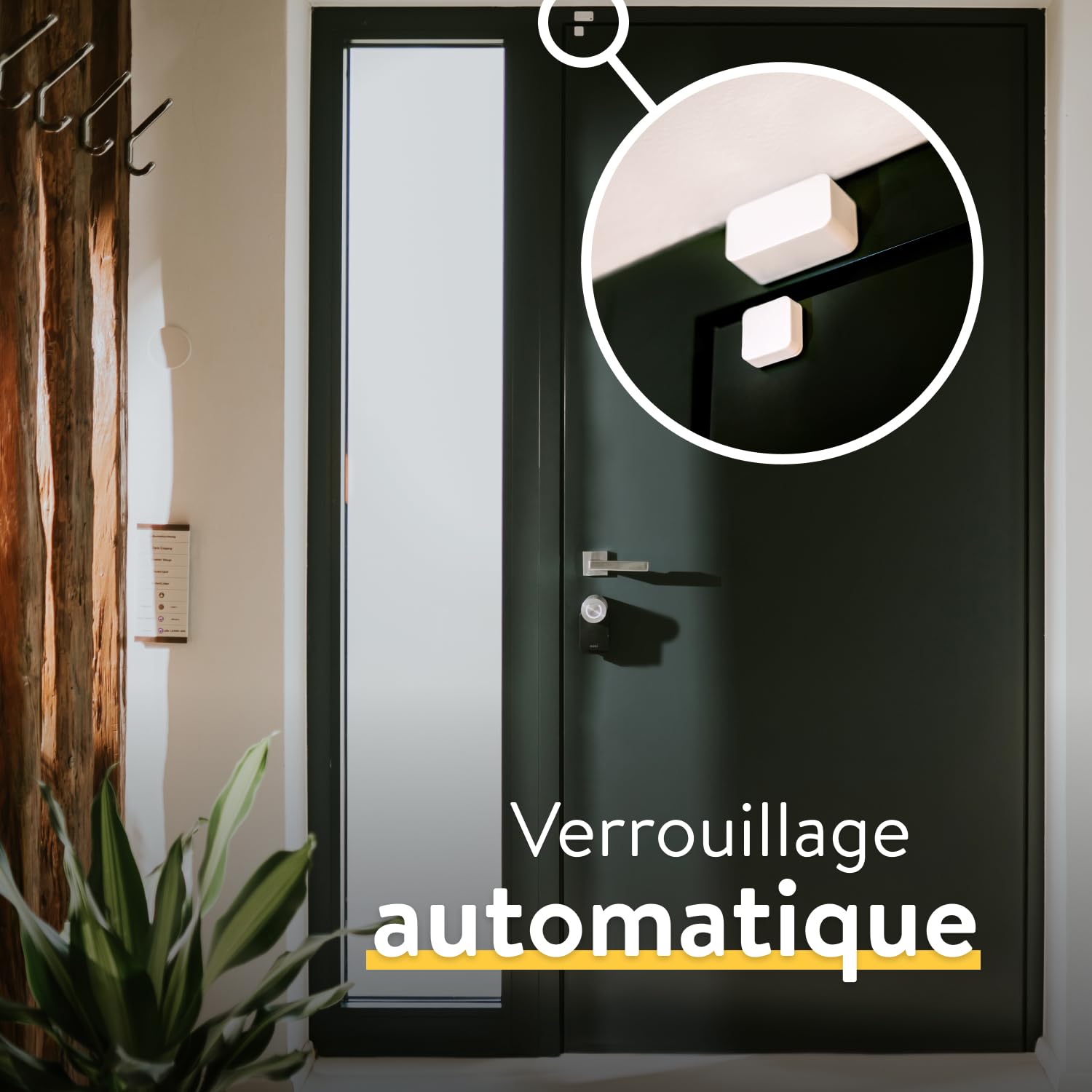 Nuki Door Sensor, capteur de porte intelligent pour Nuki Smart Lock, notifications (porte ouverte, fermée) à distance, Bluetooth, accessoire pour serrure électronique, Nuki Smart Home