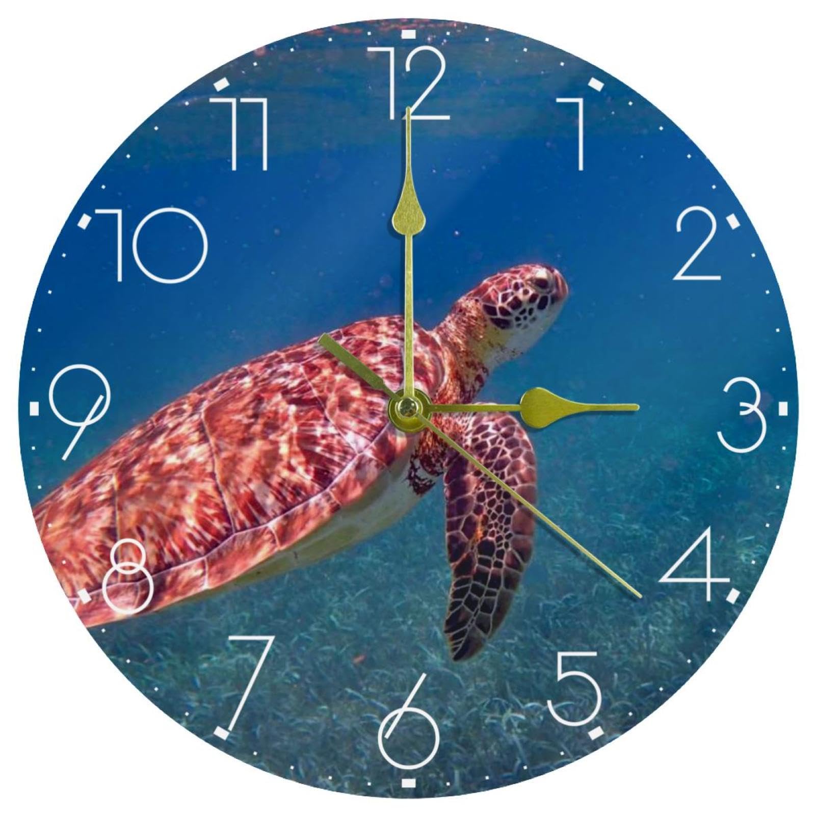 Horloge murale décorative sous-marine à piles pour maison et bureau