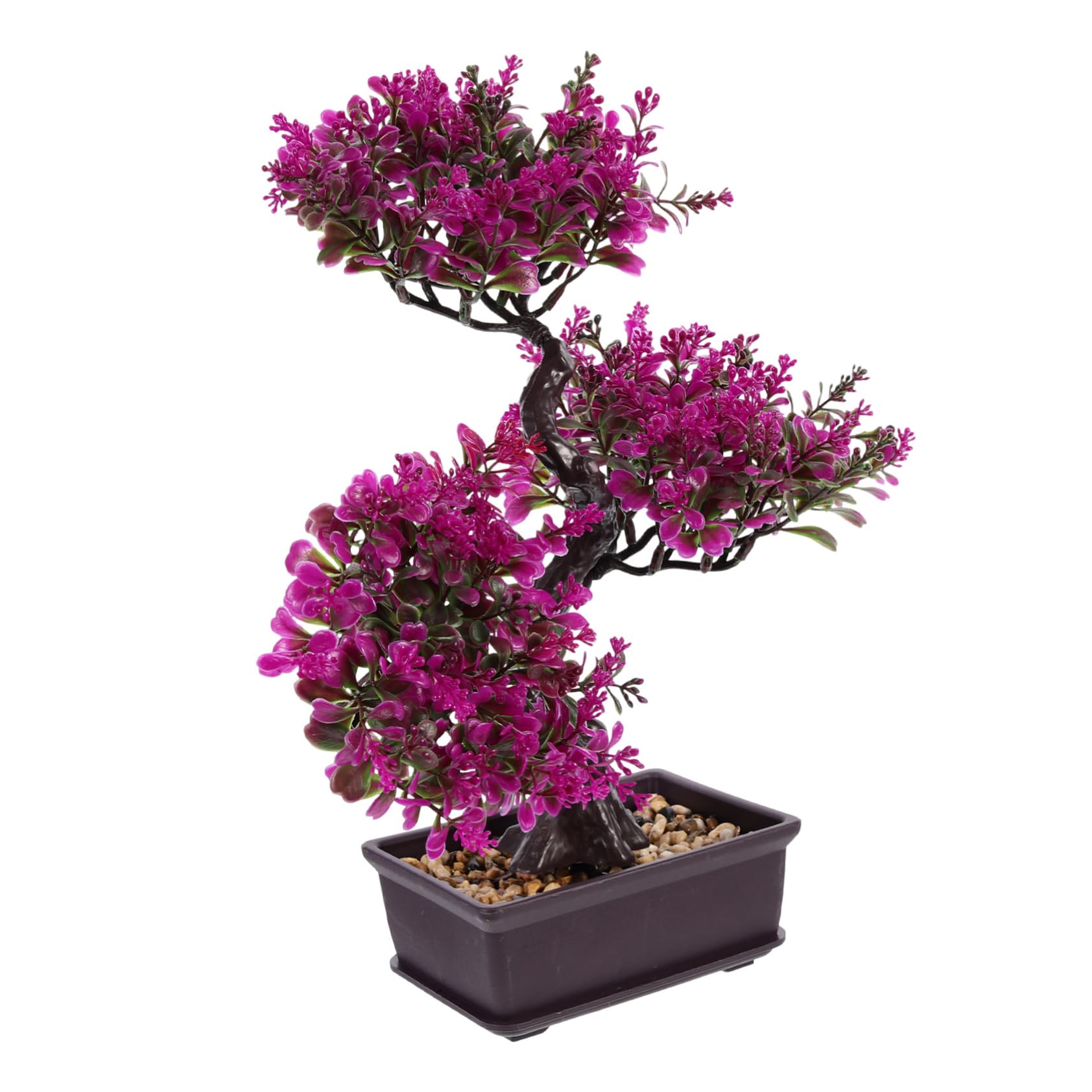 GOOHOCHY Artificial Potted Bonsai Books Ornament, Fake Potted Plant Desktop Decor, Plastic, No Maintenance, Easy to Clean, for Office Bookshelves and Kitchen