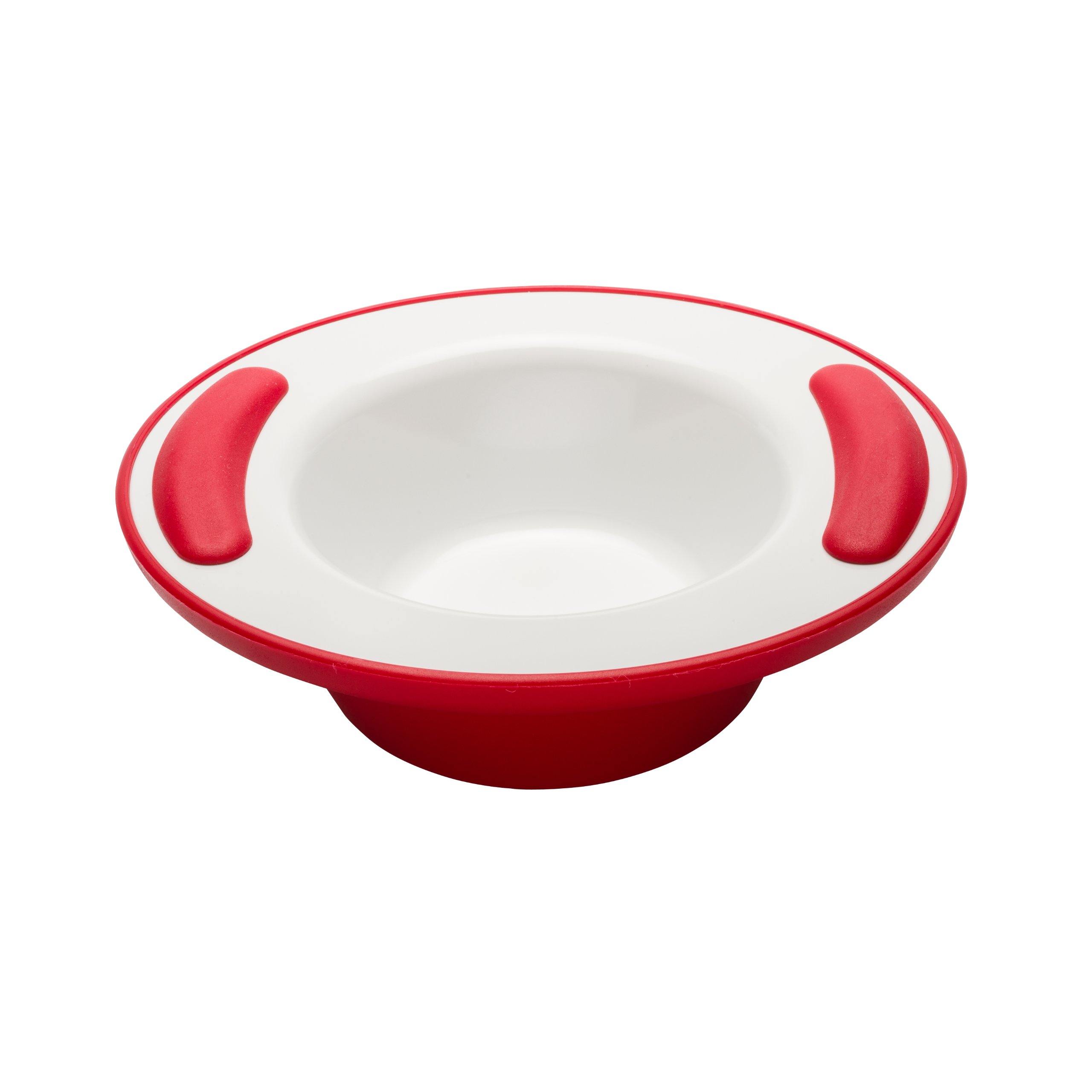NRS Healthcare Red/White Soft Grip Keep Warm Thermo Bowl