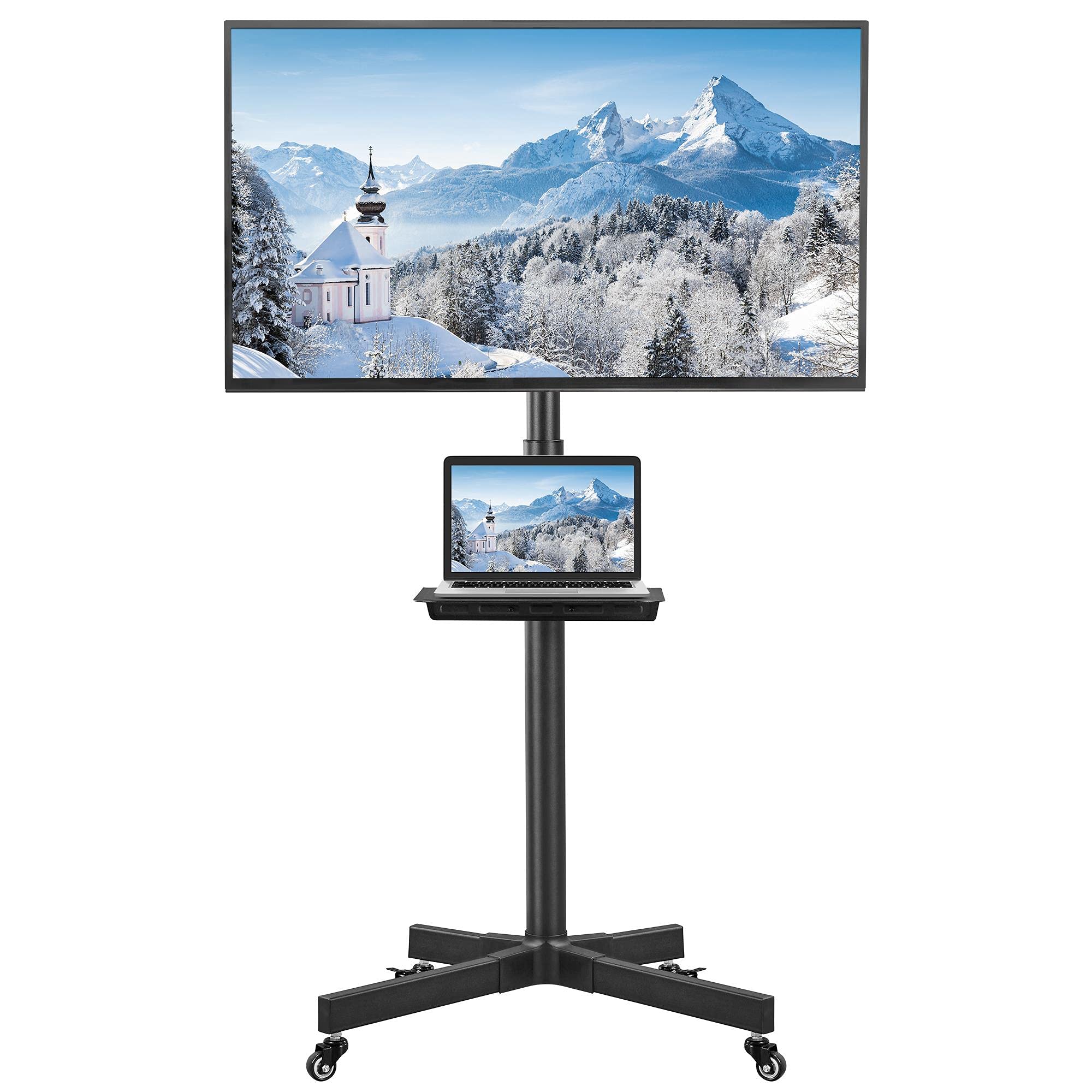 Yaheetech Mobile TV Stand on Wheels for 2355 inch Plasma/LCD/LED