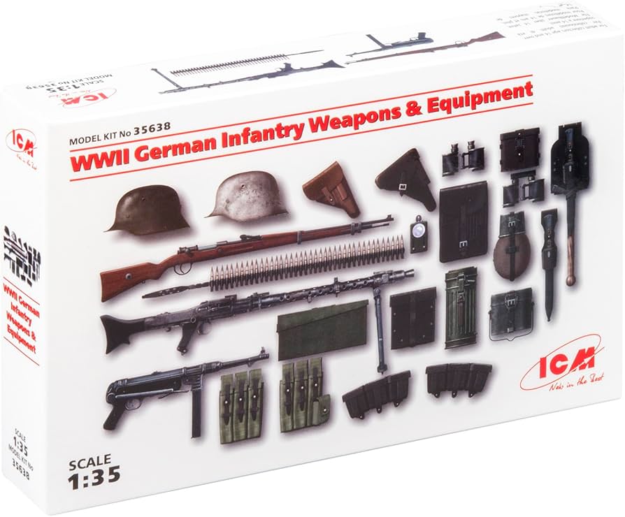 Amazon | ICM 1/35 第二次世界大戦 ドイツ歩兵 ウェポン & 装備セット