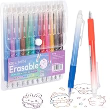 Vinuwu 12pcs Erasable Pens, 0.7mm Gel Writing Pens with Eraser Rub Out