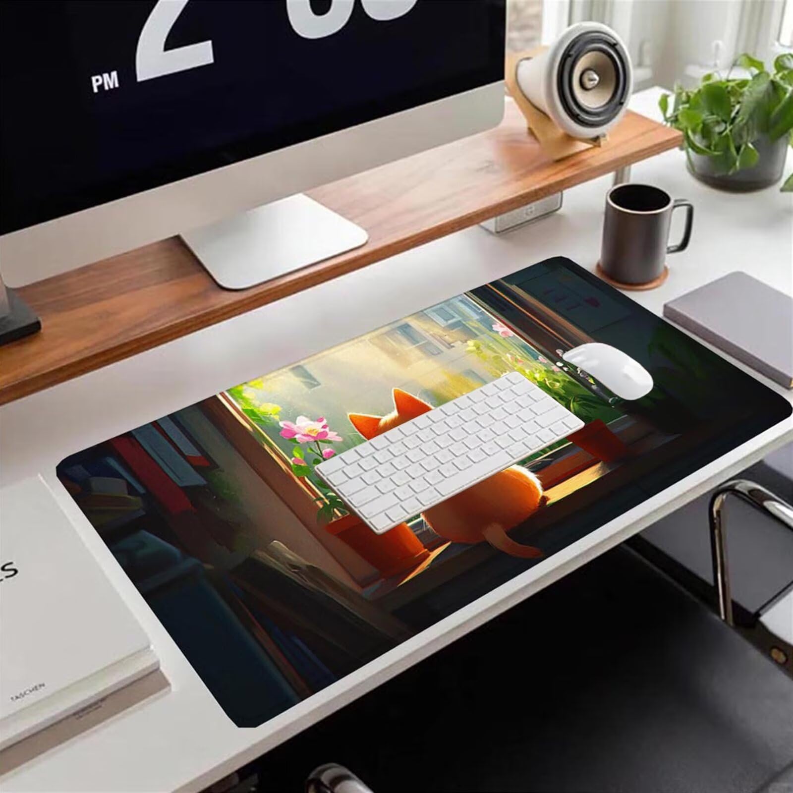 Gamingowa podkładka pod mysz 1200 x 600 x 3 mm, XXL, wodoszczelna, odporna na ścieranie, z przyszytymi krawędziami, podkładka na biurko, poprawia prędkość i precyzję, pod laptopa, komputer, wzór