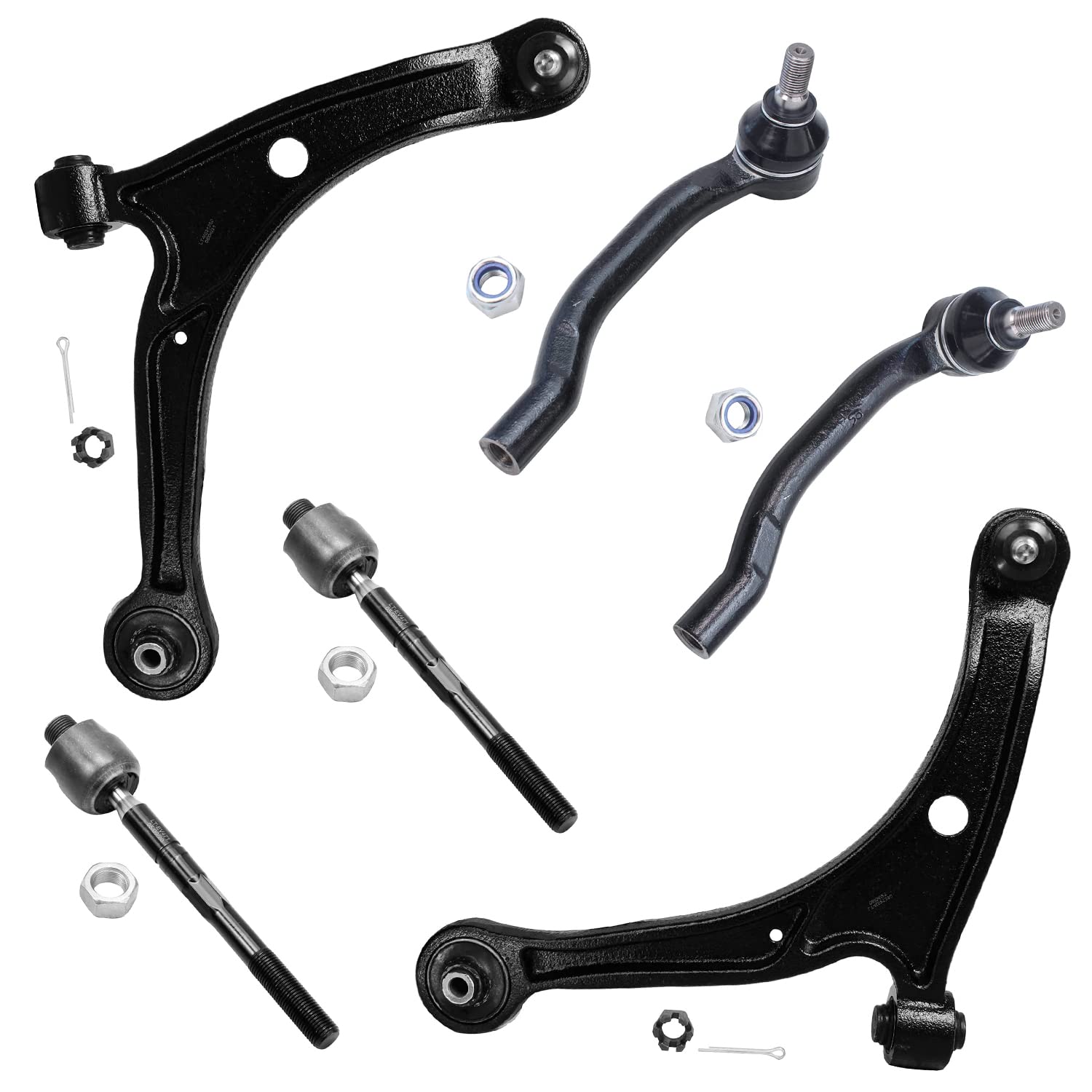 Detroit Axle - 6pc Front End Control Arms Kit for Acura 01-06 MDX, 03-08