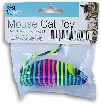 Craft Supply Mouse-Shaped Cat Toy - 3 Inch - Color Varies