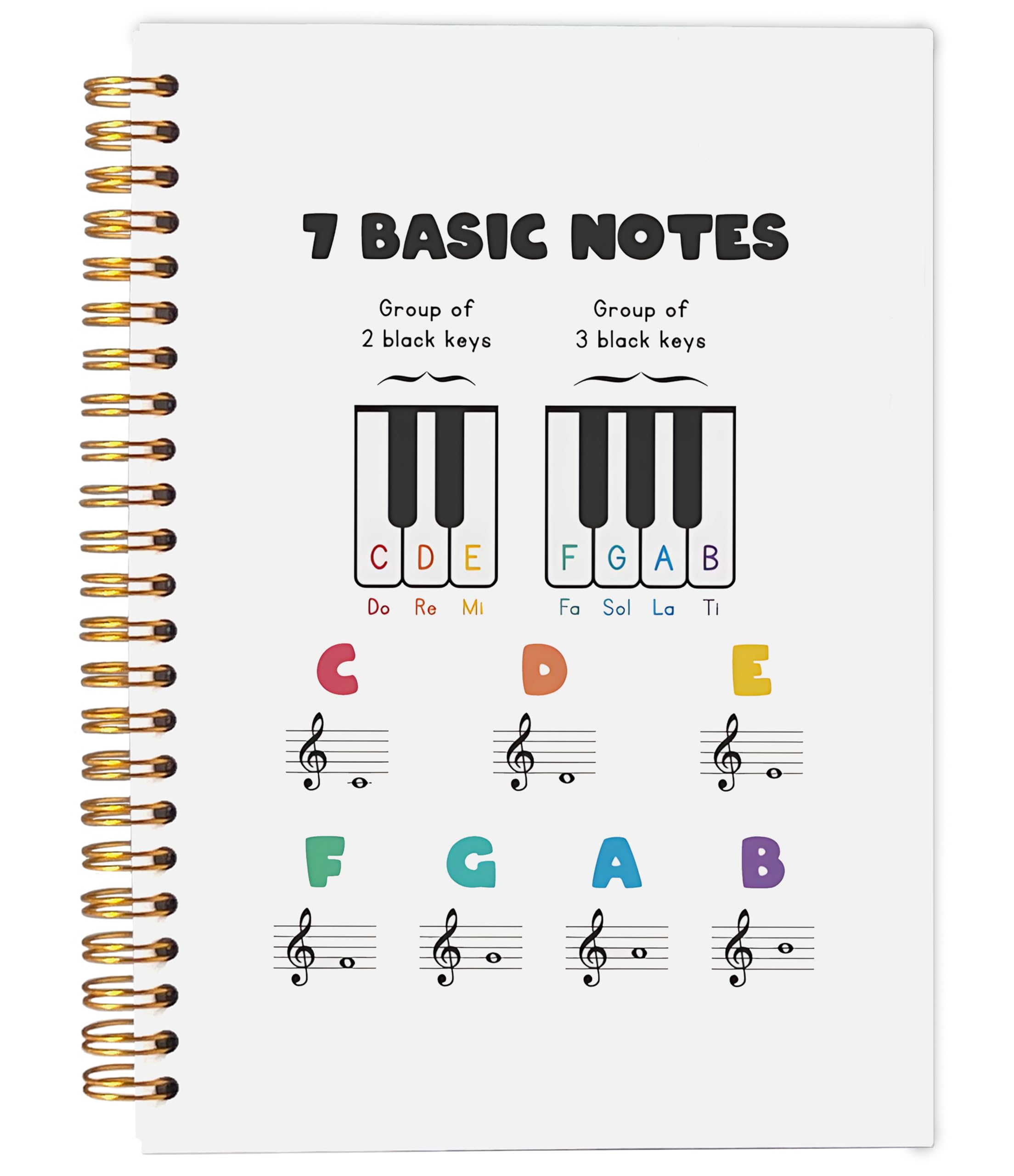 Cuaderno de espiral 729 NUODE-BJB sin rayas para evitar distracciones al dibujar 6