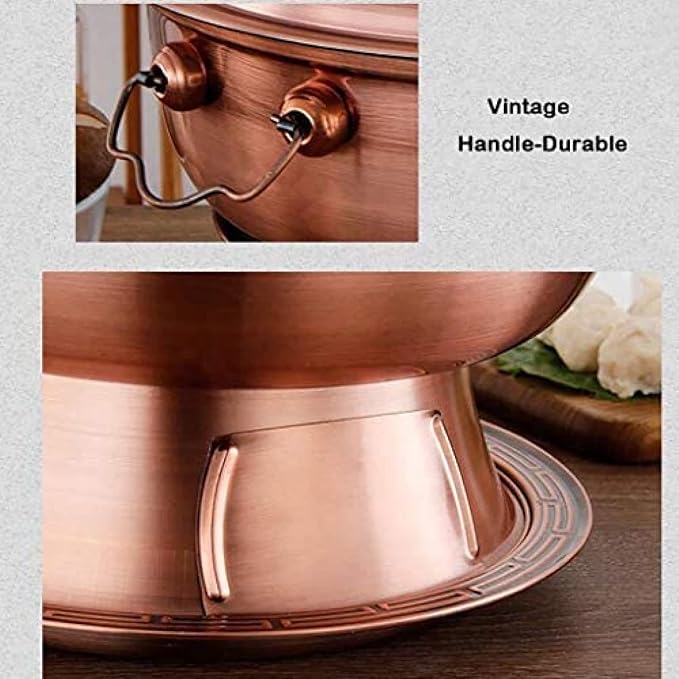 Olla Eléctrica KRASS 1800W 30cm para Fondue y Hot Pot Dorada miniatura 5