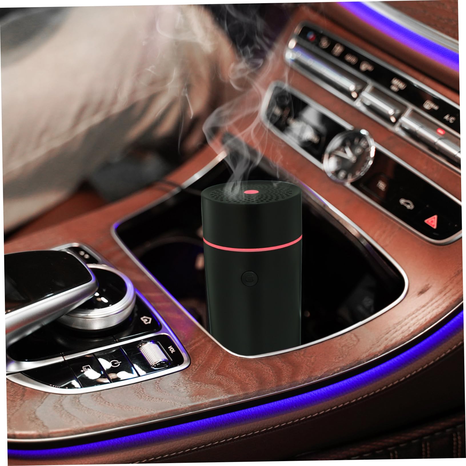 Diffusore Profumo Portatile per Auto USB Ricaricabile Mini Umidificatore Essenziale per Ambienti Piccoli Design Compatto Nero per Ufficio e Camera
