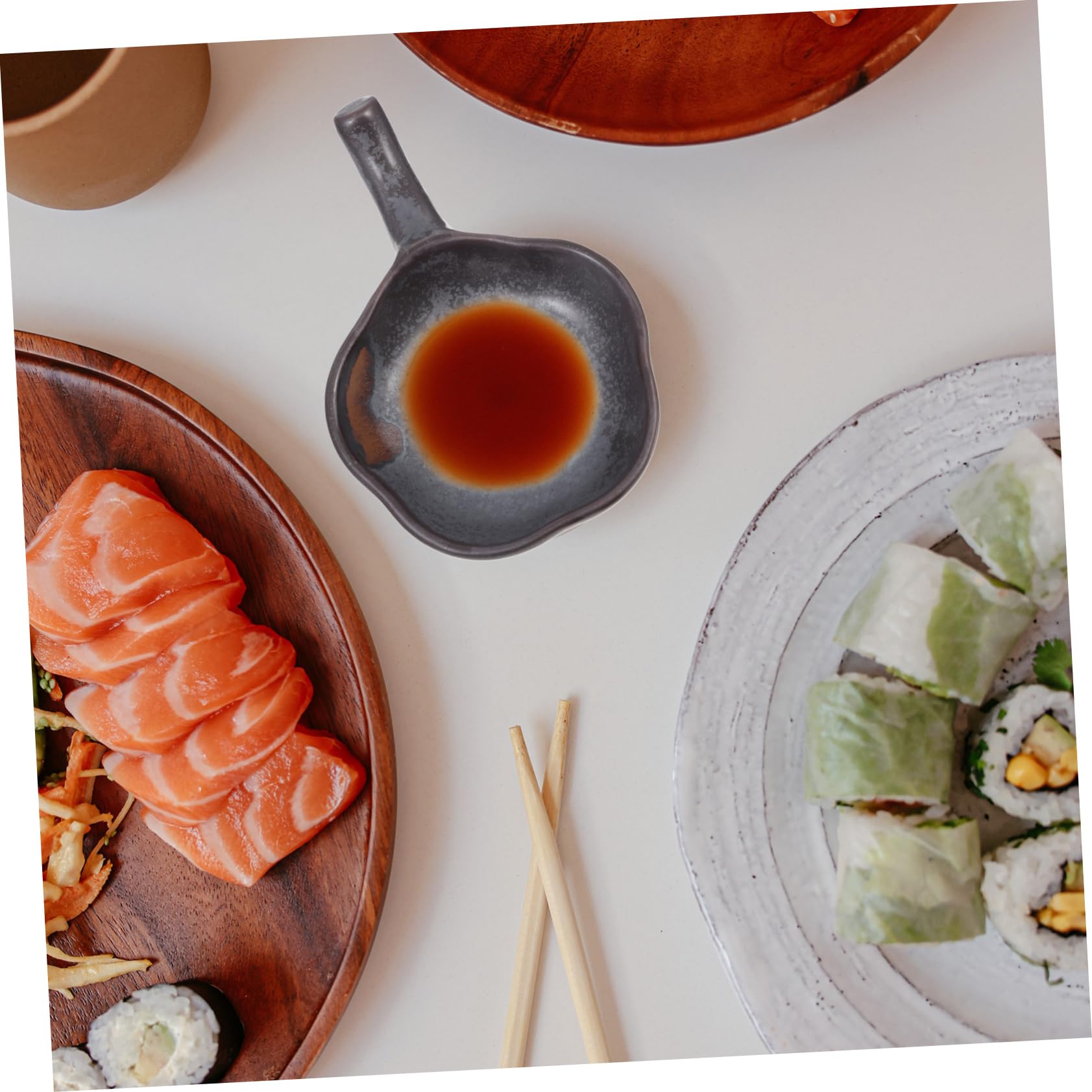 COLLBATH 1pc Hand Sauce Dish Mini Serving Dish Pinch Bowls Seasonings Dip Serving Dish Dip Cups Mini Appetizer Plates Side Dish Bowls Soy Sauce Plate Condiment Dish Dipping Dish Ceramics