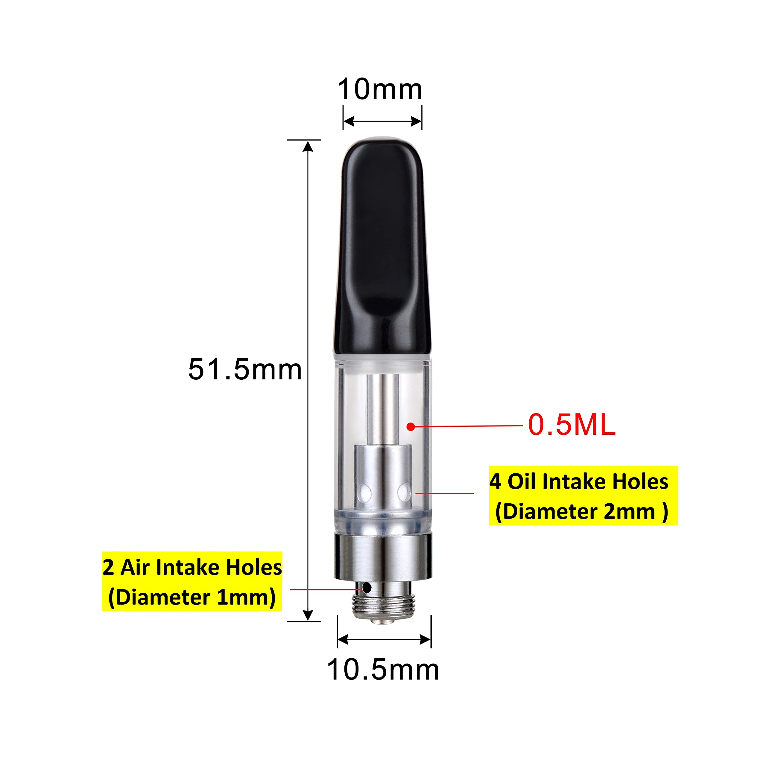 elfbar nachfüll pod läuft aus Wolfteeth 0.5ML CBD Atomiseur Drip tip Céramique Noyau Céramique, Cartouche  de vape à 510 Jetable pour CBD et Stylo de vape à l'huile épaisse, Sans  Nicotine Ni Tabac, Pas d'e-liquide CBD/Noir :
