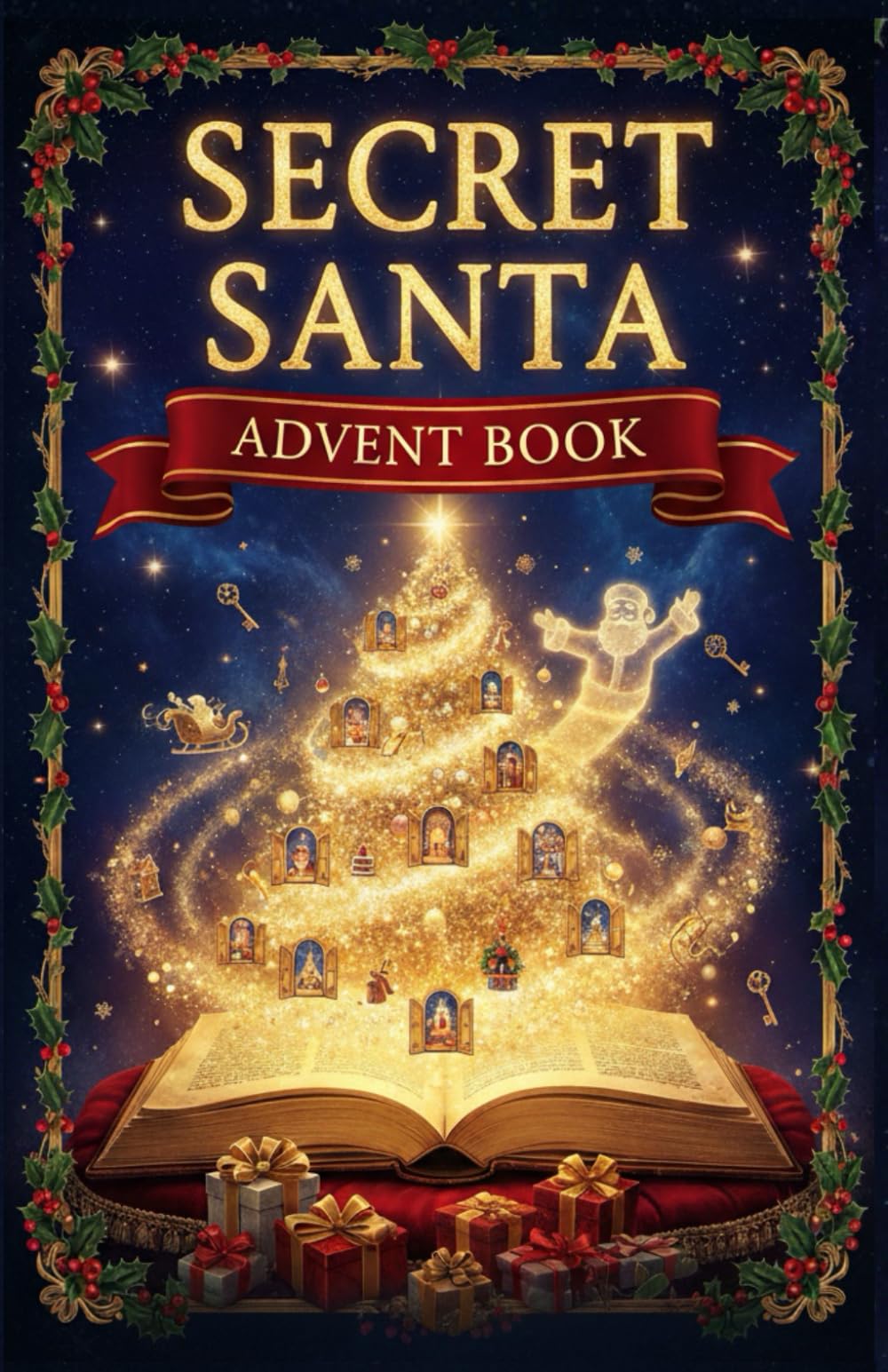 secret Santa advent book: An Advent Calendar of 24 Christmas Stories for the Season — A Heartwarming Journey Through Mystery and Magic