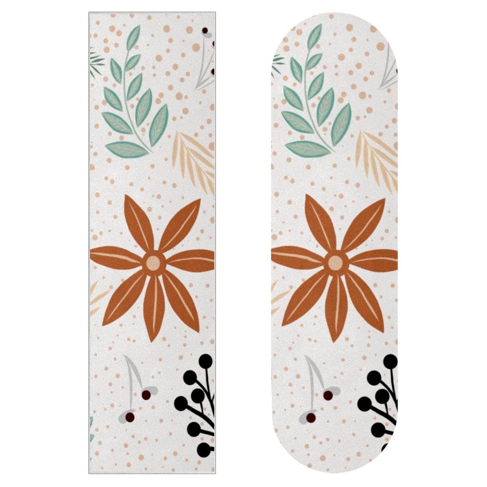 Simple Flower Lot de 2 feuilles de papier abrasif pour planche de skateboard et longboard