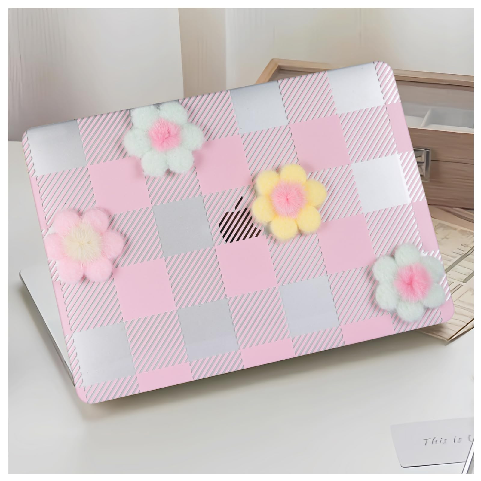 DTangLsm for Checkered MacBook Pro 13 inch Case 2026 2025-2016 M2 M1, Pink #2 Pink Checkerboard