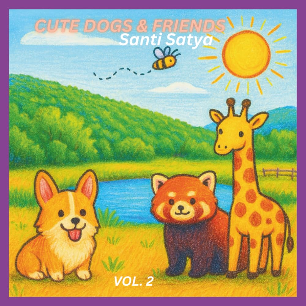 CUTE DOGS AND FRIENDS: Simple and Fun Animal Coloring Book - 70 coloring pages: Suitable for all ages.
