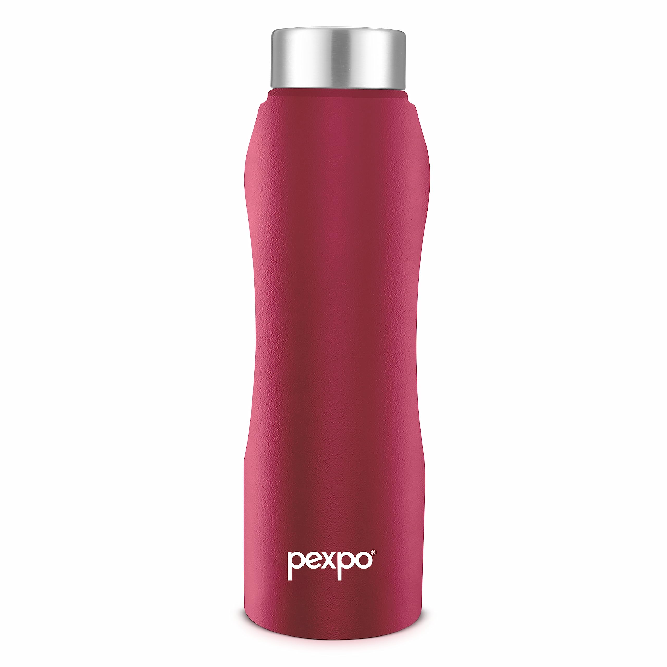 PEXPO Bistro Stainless Steel Fridge Cooling/Sports Water Bottle 750ml, Red | Steel Cap Single Walled | Easy Grip | Leakproof Water Bottle for Home, Office, Gym, School, Yoga, Hike, Men,Women&Kids (B09W5NLLJS) Amazon Price History, Amazon Price Tracker