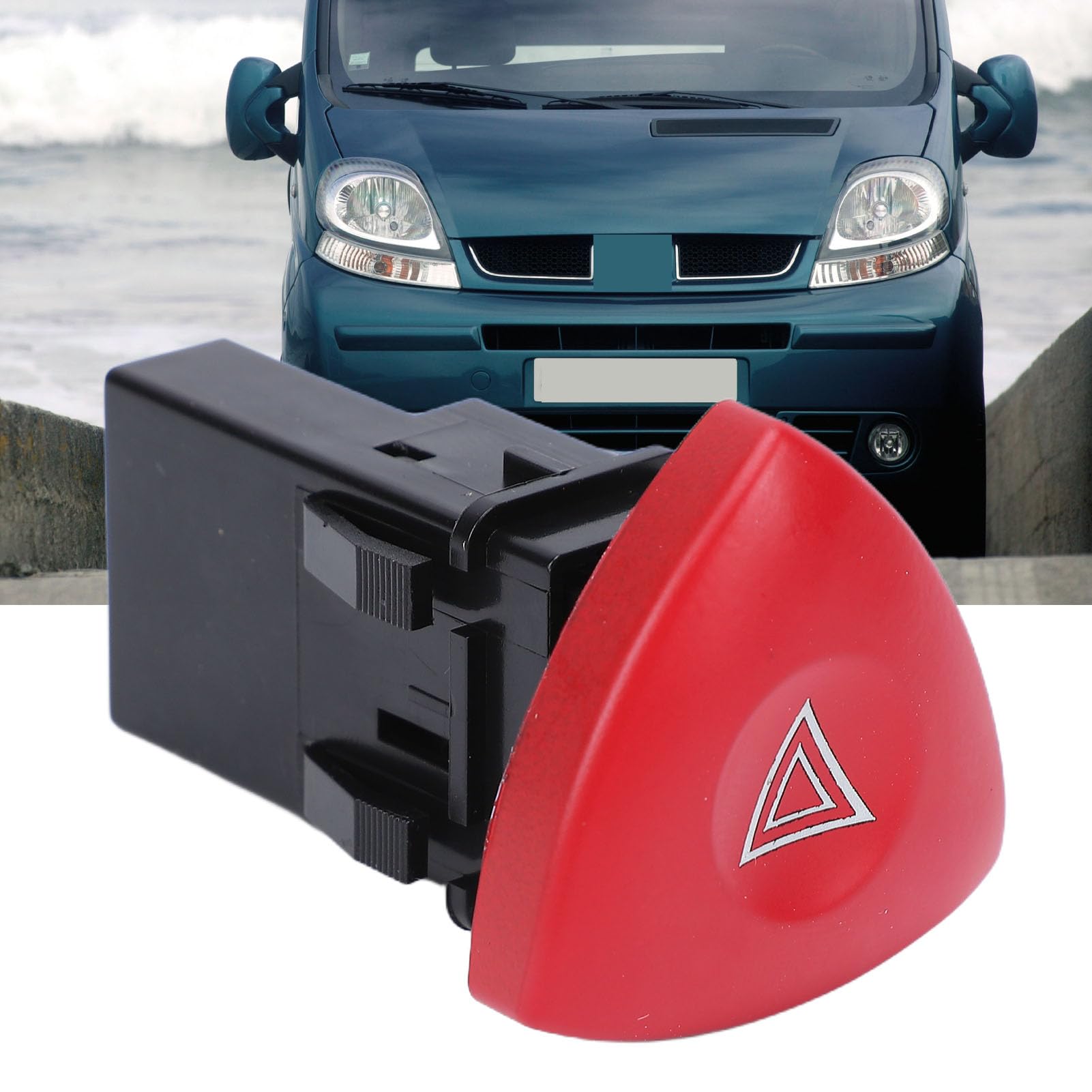 Aramox Interruttore Luci di Emergenza, 8200442724 Installazione Facile Plug and Play per MASTER Rosso