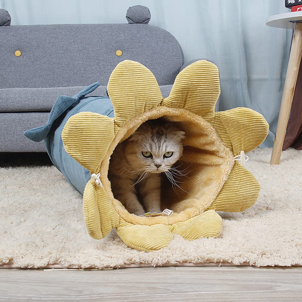 Zusammenklappbarer Katzentunnel Crinkle Kitten Play Tube Für Große Katzen Hunde Hasen Mit Ball Fun Cat Toys 2 Wildleder Peep Hole Pet Toys