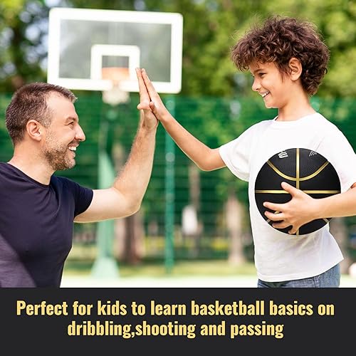 Miniatura 7 de Wettarn 6 pelotas de baloncesto de goma a granel tamaño 5 para niños, 27.5 pulgadas, baloncesto para exteriores, interiores, jóvenes, pelota oficial