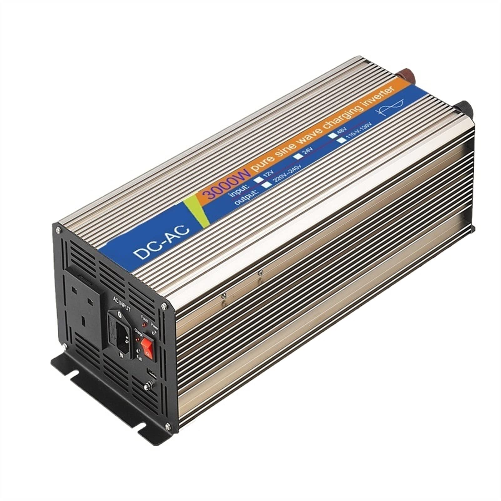 Inverter Solare Ibrido, Inverter complementare a onda sinusoidale ad alta frequenza 3000W UPS Auto for la casa con inverter di ricarica 12V
