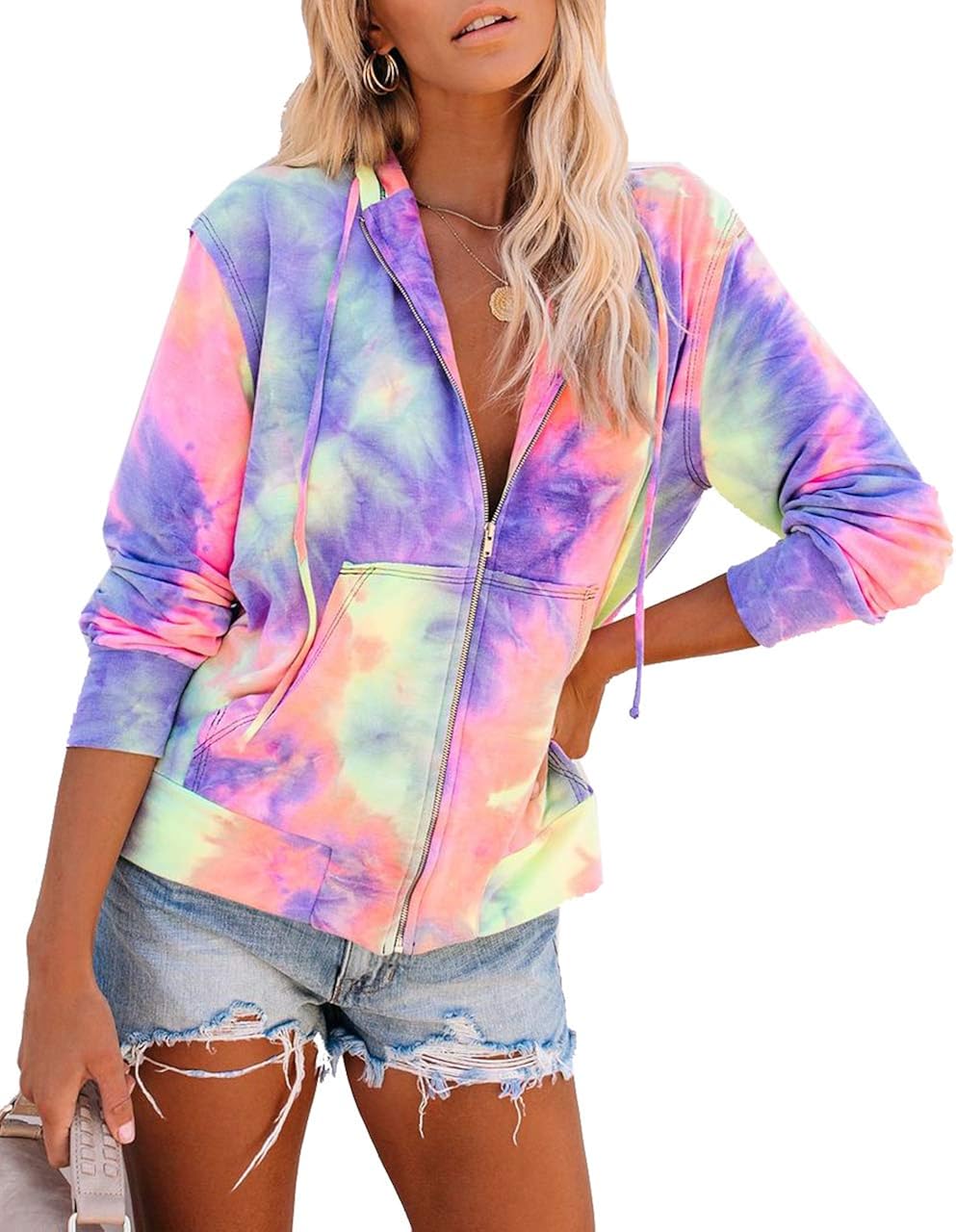 Plus size tie dye jacket Clearance