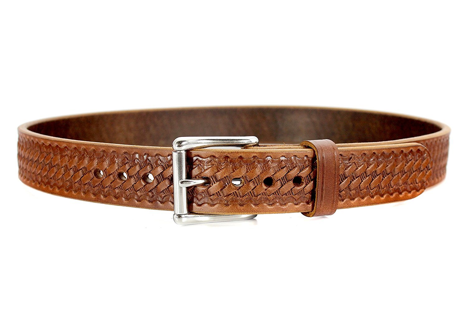 BULLBELT Gun Belt - Original Ultimate Thickness Gun Belt - Made in the USA (38, Basket Weave - Caramel Tan)