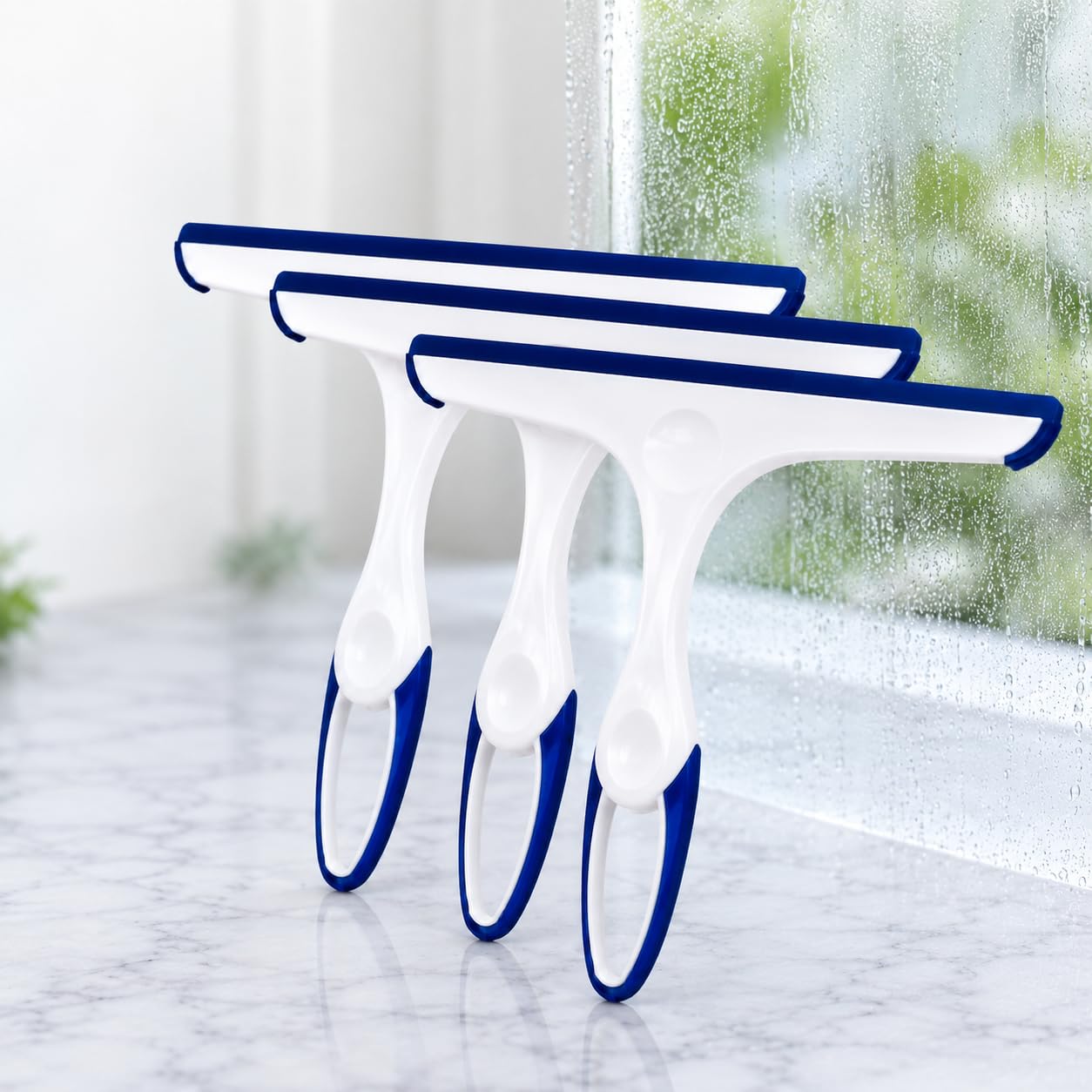 Mini Window Squeegee Wiper, Pack of 3, Compact & Portable | Streak-Free Shine, Lightweight Design, Durable & Long Lasting, For Glass & Mirrors, Bathroom & Window Use-image-3