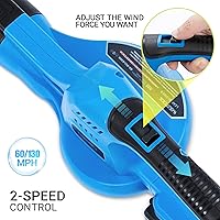 Vista 3 de WISETOOL Soplador de hojas inalámbrico de 20 V con batería y cargador, soplador de hojas funciona con pilas, soplador de hojas eléctrico recargable