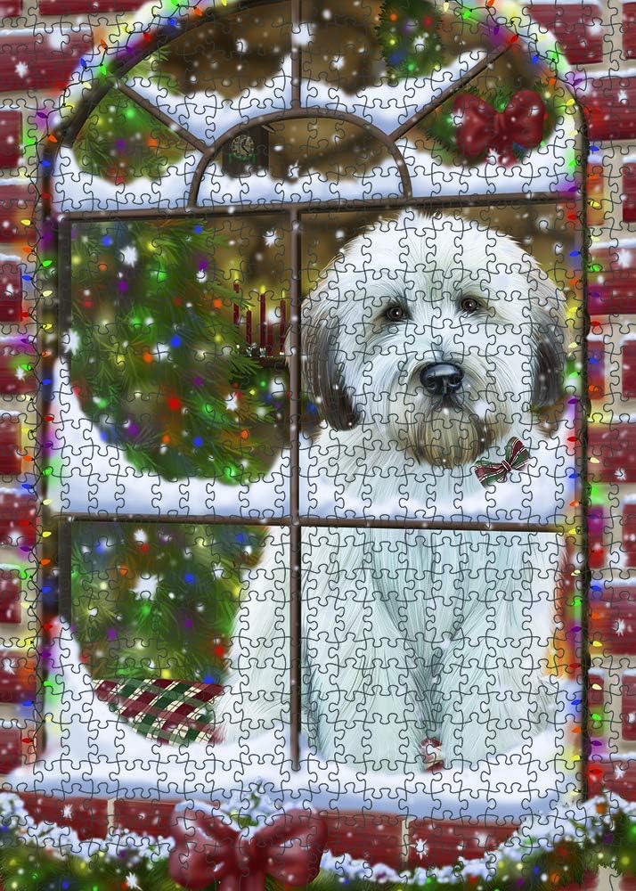 Please Come Home for Christmas Wheaten Terrier Dog Jigsaw Puzzle for Adults - Animal Printed Interlocking Puzzle Game Artwork - Gift for Dog Lover's -1000 Pcs 29.5"x19.7", PZLE57538