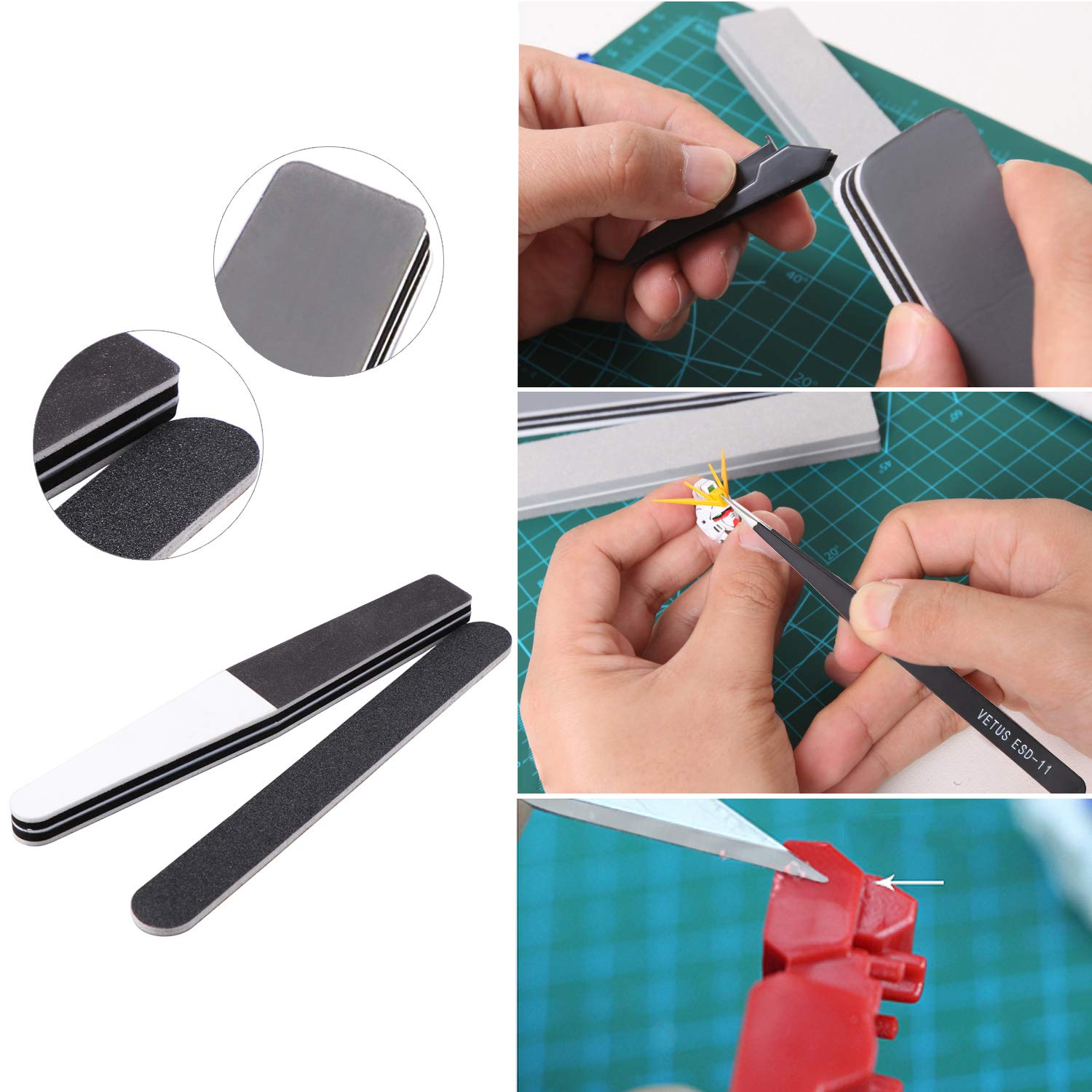 33 STÜCKE Gundam Modellierer Basic Tools, Gundam Modeler Grundwerkzeuge, Modellierer für Grundmodellbau Reparatur und Festsetzung
