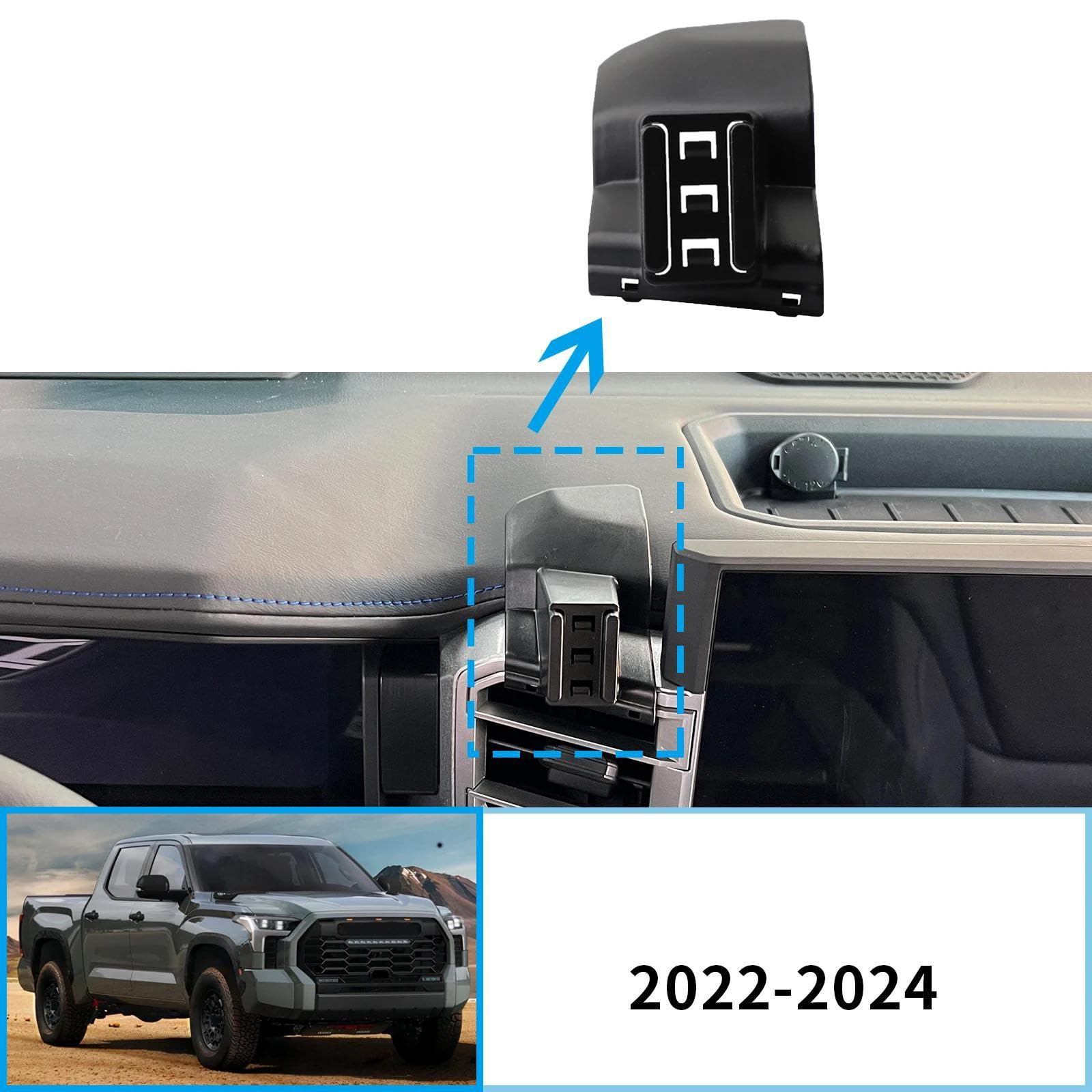 Uchwyt Samochodowy na Telefon dla Toyota Tundra 2022-2024, uchwyt samochodowy na telefon komórkowy, stojak na nawigację GPS (ładowanie)